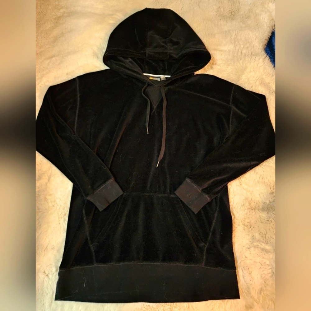Zella Soft Cozy Velour Hooded Sweatshirt/Size Medium